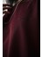 Erkek Respire Yazı Detaylı Oversize T-Shirt Bordo 4