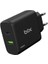 BX2P65G Gan Pd 65W Type-C ve Usb-A Qc 18W Çift Portlu Akım Korumalı Hızlı Şarj Cihazı Siyah 2
