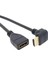 AL-4666 HDMI Dişi Erkek Uzatma 90 Derece Dirsek Kablosu, 0.5 Metre 1