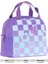 Kız Çocuklarına Özel Mor Mavi Papatya ve Dama Baskılı Beslenme Çantası (Isı Yalıtımlı) (K9060) 3
