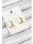 Xuping Zirkon Taşlı Kemer Model Gold Renk Kadın Küpe 1