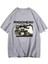 Oversize T-Shirt Baskılı Gri Renk 1