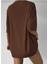Oversize T-Shirt Alpha Baskılı Kahverengi Renk 2