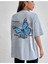 Oversize T-Shirt Baskılı Gri Renk 1