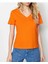 Oversize T-Shirt Baskılı Turuncu Renk 2