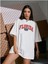 Oversize T-Shirt Baskılı Beyaz Renk 1