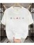 Oversize T-Shirt Black Baskılı Beyaz Renk 1