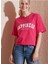 Oversize T-Shirt Baskılı Kırmızı Renk 1