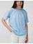 Oversize T-Shirt Brokliyn Baskılı Mavi Renk 2