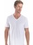 Erkek Fanila 2'li Paket V Yaka Loose Fit 9639 - Beyaz 1
