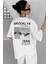 Oversize T-Shirt Baskılı Beyaz Renk 1