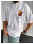 Oversize T-Shirt Baskılı Beyazzz Renk 1