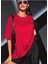 Oversize T-Shirt Sırt Baskılı Kırmızı Renk 2
