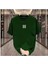 Oversize T-Shirt Çizgi Baskılı Yeşil Renk 1