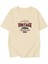 Oversize T-Shirt Baskılı Bej Renk 2