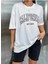 Oversize T-Shirt Baskılı Beyaz Renk 1
