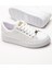 Kadın Casual Spor Ayakkabı Beyaz Ince Taban Bağcıklı 1
