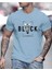 Oversize T-Shirt Black Baskılı Mavi Renk 1