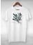 Oversize T-Shirt Tüy Baskılı Beyaz Renk 1