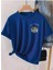 Oversize T-Shirt Arizona Baskılı Saks Mavi Renk 2