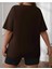 Oversize T-Shirt Baskılı Kahverengi Renk 2
