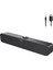 DS102 Kablolu Usb/aux 6W Tak Çalıştır Kolay Kurulum Yüksek Çözünürlüklü Stereo Surround Ses Tv/pc/telefon/tablet Geniş Uyum Kompakt Soundbar Taşınabilir Hoparlör Siyah 1