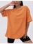 Oversize T-Shirt Yourself Baskılı Turuncu Renk 2