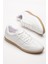 Ince Taban Iki Renk Futsal Beyaz Cilt Kadın Spor Ayakkabı 1