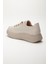 Kadın Casual Spor Ayakkabı Bej Elastik Bağcıklı Kalın Taban 10