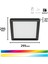 Siyah Akıllı Sıva Üstü Rgb Kare Panel Tavan Armatürü 12W 2