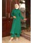 Yırtmaç Detaylı Uzun Takım Yeşil 2