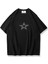 Unisex Oversize Star Stroke Taş Baskılı T-Shirt 1