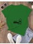 Oversize T-Shirt Baskılı Yeşil Renk 1