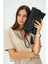 Kadın Clutch Portföy Çantası Uzun Askılı Siyah 4