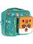 Erkek Çocuk, Yeşil Turuncu, Aslan Baskılı Isı Yalıtımlı Üç Bölmeli (Matara Cepli) Okul Beslenme Çantası L7254 1