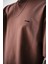 Erkek Respire Yazı Detaylı Oversize T-Shirt Kakao 4