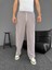 Su Yolu Çizgili Cepli Pantalon Yazlık - Kahverengi 3