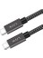 Solid 100W 5A Type C To Type C Hızlı Şarj ve Data Kablosu Halat Örgülü Space Gray Mbt (3 Metre) 3
