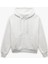 Şardonlu Uzun Kollu Kapüşonlu Kanguru Cepli Oversize Fermuarlı Sweatshirt 1
