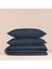 %100 Pamuk Percale Nevresim Seti 260X240 cm Lacivert - Pure Serisi 2
