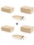 6'lı Bej Renk Bavul Içi Düzenleyici Set 4