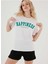 Oversize T-Shirt Baskılı Beyaz Renk 2