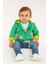 Erkek Bebek-Çocuk Fermuar Kapama Kapüşonlu Yağmurluk Uzun Kol Tshırt Kot Pantolon Dinazor Takım 1