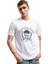 Kısa Kollu Bisiklet Yaka Pamuklu Baskılı Slim Fit Tişört 2