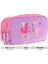 Kids Pembe Mor, Flamingolar, Kız Çocuk Üç Gözlü Okul Kalem Çantası - L8240 3