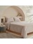 Home White Collection Vinas 80 TEL%100 Pamuk, Çift Kişilik Saten Biyeli Nevresim Takımı, Açık Gri 1