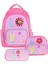 Kids Kız Çocuk Simli Love Desenli Ilkokul 1.2.3.4. Sınıf Üçlü Okul Çanta Seti 2