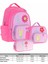 Kids Kız Çocuk Simli Love Desenli Ilkokul 1.2.3.4. Sınıf Üçlü Okul Çanta Seti 3