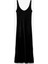 Slim Fit Kolsuz U Yaka Kalın Askılı Uzun Saten Elbise 1