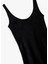 Slim Fit Kolsuz U Yaka Kalın Askılı Uzun Saten Elbise 3